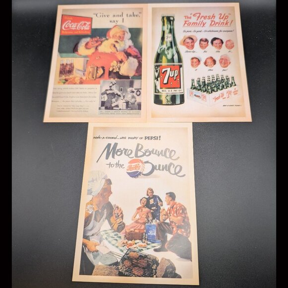 Vintage Style Postcards, Soda Advertisements Postcards - Picture 1 of 5